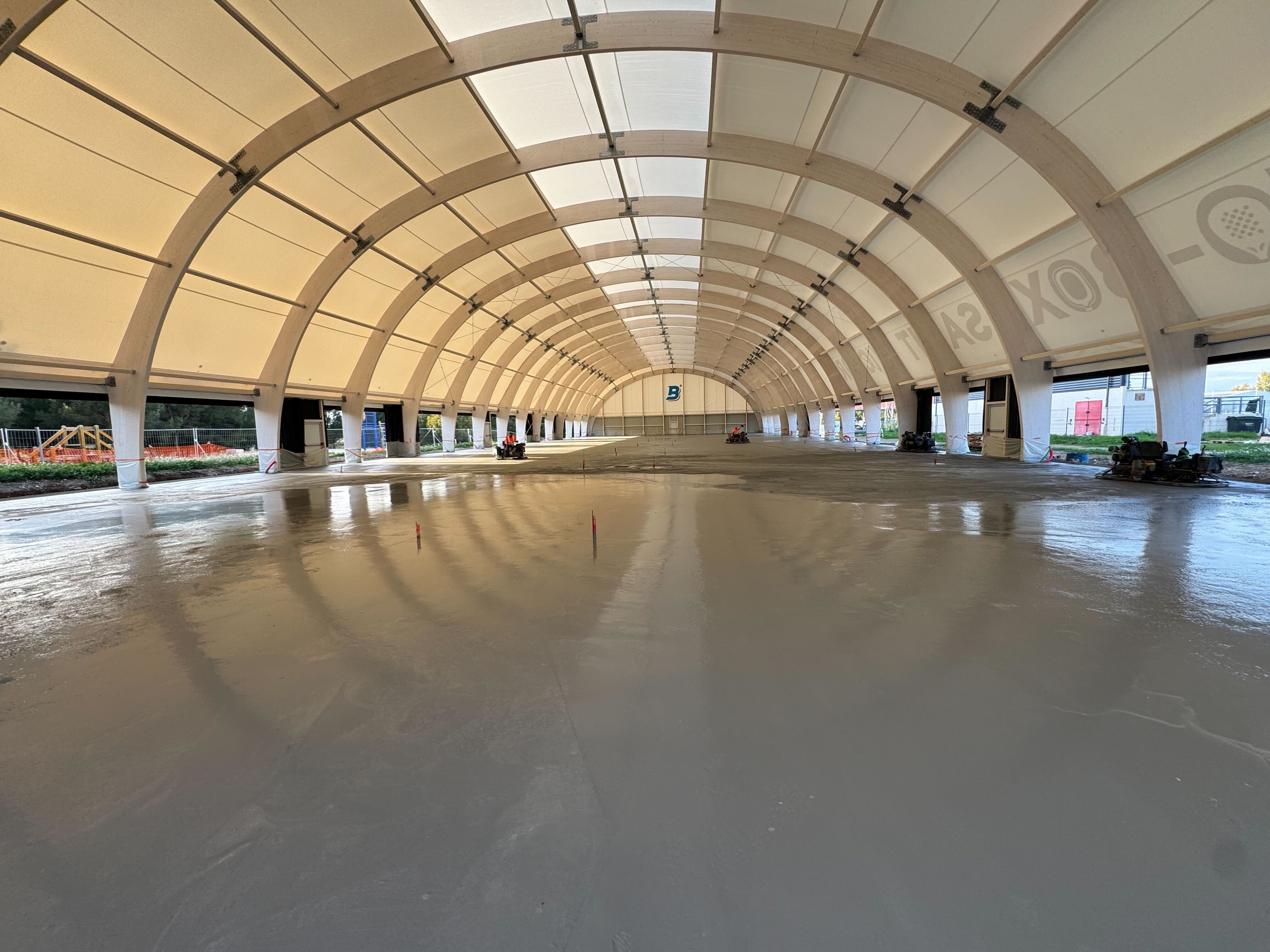 Fondations et dalle en béton armé réalisées par SOTRAVAD à Saint-Victoret